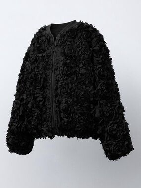 NWT Zara Kids Girls FLORAL BOMBER JACKET Size 12 - 13
